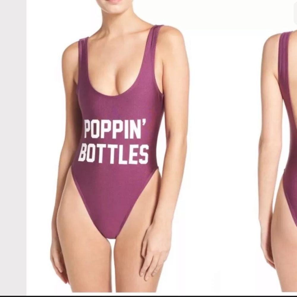 Private Party Maroon One Piece Swimsuit, S/M 2-8